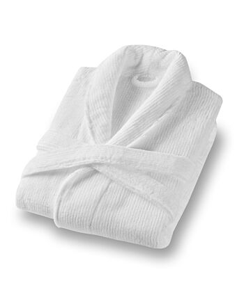 Slim Ribbed Bornoz - Yetişkin Bornozu