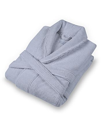 Slim Ribbed Bathrobe - Bathrobe For Adult